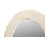 Miroir rond en papier mâché blanc cassé