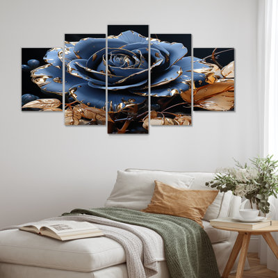 Kolmont - Rose Wall Art For Living Room 5 Piece