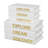 Annajoy Canvas Decorative Box with Gold Explore, Dream, Discover Text Set-1095483779