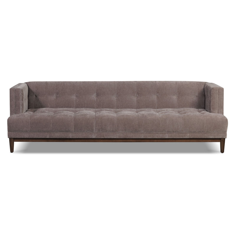 Bolton 100" Tufted Velvet Sofa, Willow Brown