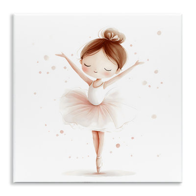 Delicate Little Ballerina Girl Wall Plaque, design by Creative Studio