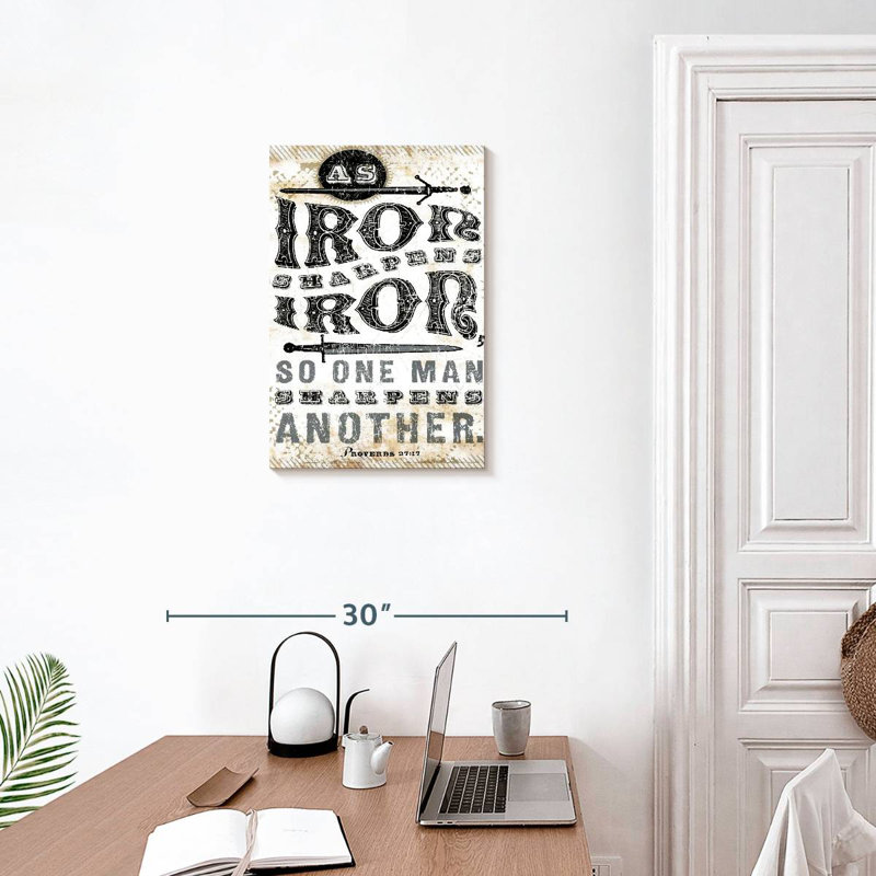 As Iron Sharpens Iron, 24" H x 16" W