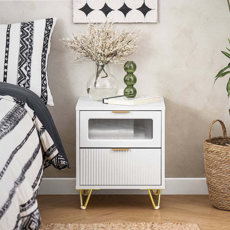 Aarif 65 cm W Bedside Table