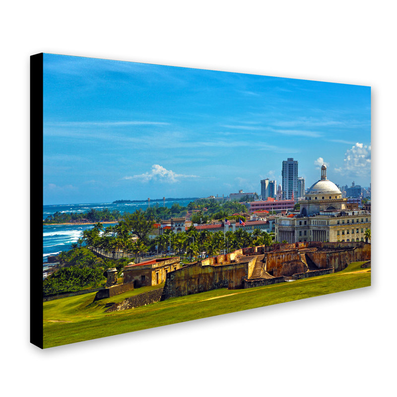 Ancien san juan, reproduction de photo sur toile tendue, H 16 po x l 24 po x P 2 po