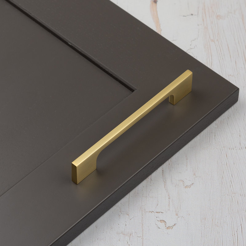Slim Handle, Brushed Brass, 128mm