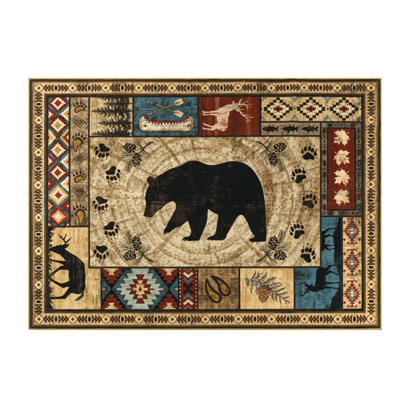 Tapis lavable Boho Chic, Rectangle 9 pi x 12 pi