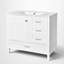 Meuble-lavabo simple de 91 cm (36 po) avec lavabo en céramique, tiroirs et armoire, fermeture amortie, style traditionnel, salle de bain-1232379218