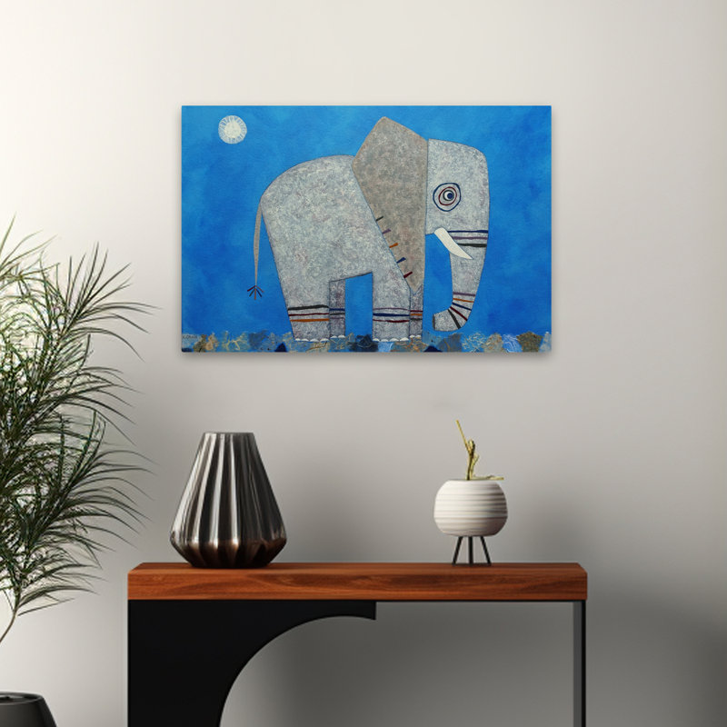 Tout le reste est irreléphant - enfants, animaux, éléphants, art, H 16 po x l 24 po