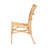 Modern Bohemian Natural Rattan Dining Chair with Crisscross Base