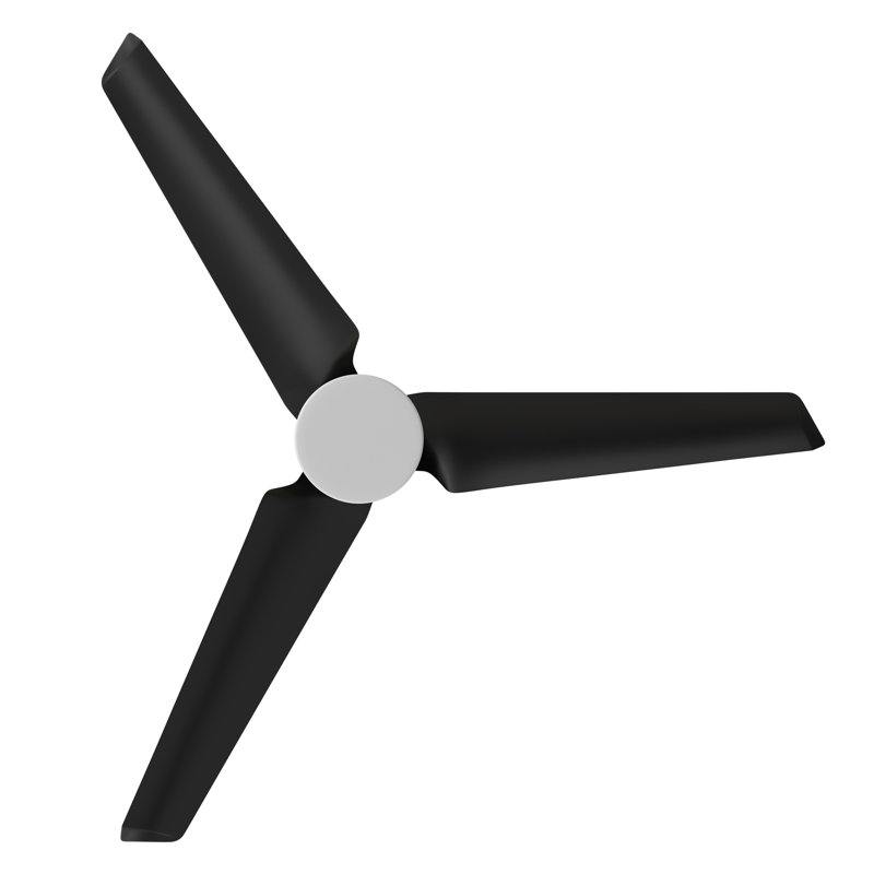 52" Smart Ceiling Fan With Remote, Light Kit Included Works With Google Assistant And Amazon Alexa,Siri Shortcut., Black