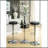 Black And Chrome Adjustable Hydraulic Bar Stool