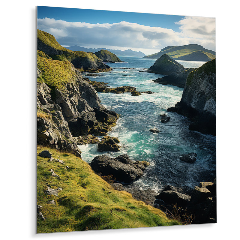 Décoration murale en métal Irlande Dingle Peninsule III - Irlande, H 32 po x l 16 po x P 1 po