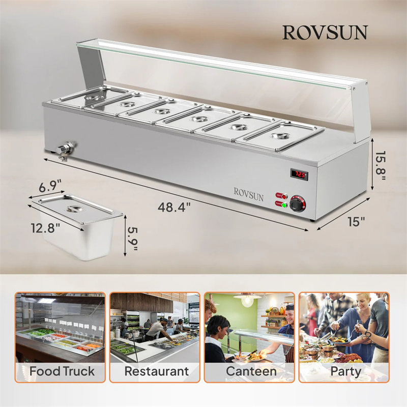 Comptoir chauffant 48QT 1500W 110V