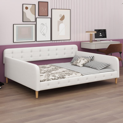 Upholstered Daybed With 4 Support Legs