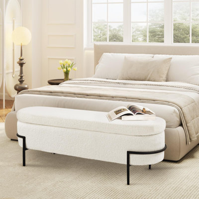 Kendelyn Polyester Blend Upholstered Storage Bench