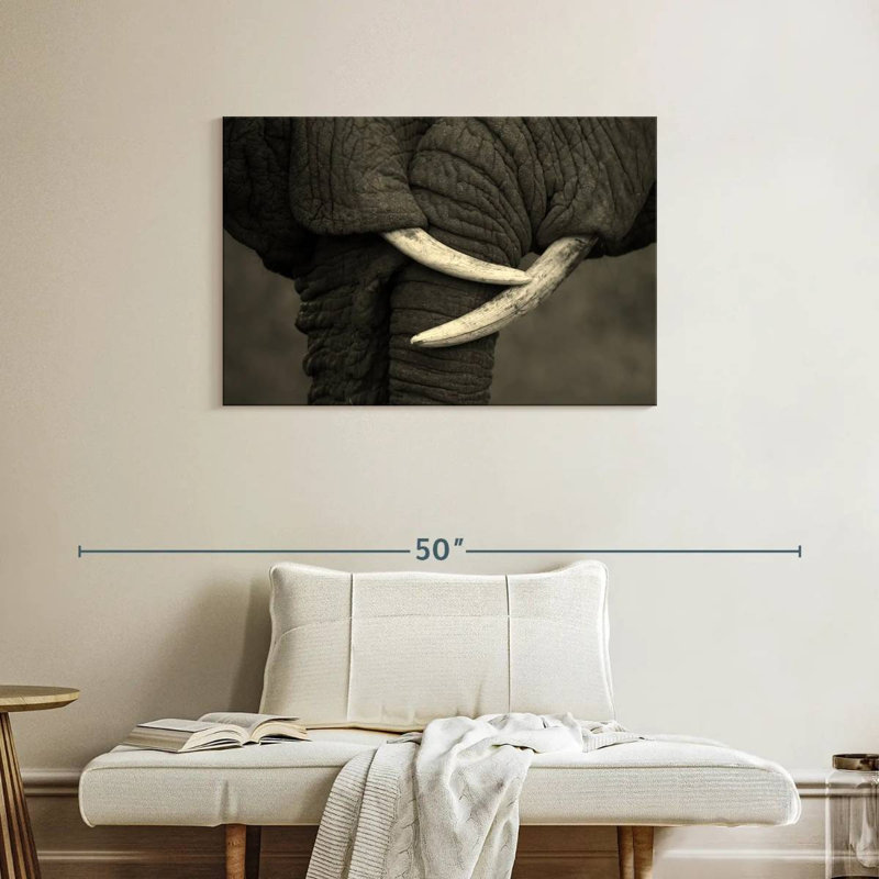 Brampt Elephants Tusk To Tusk, 24" H x 36" W