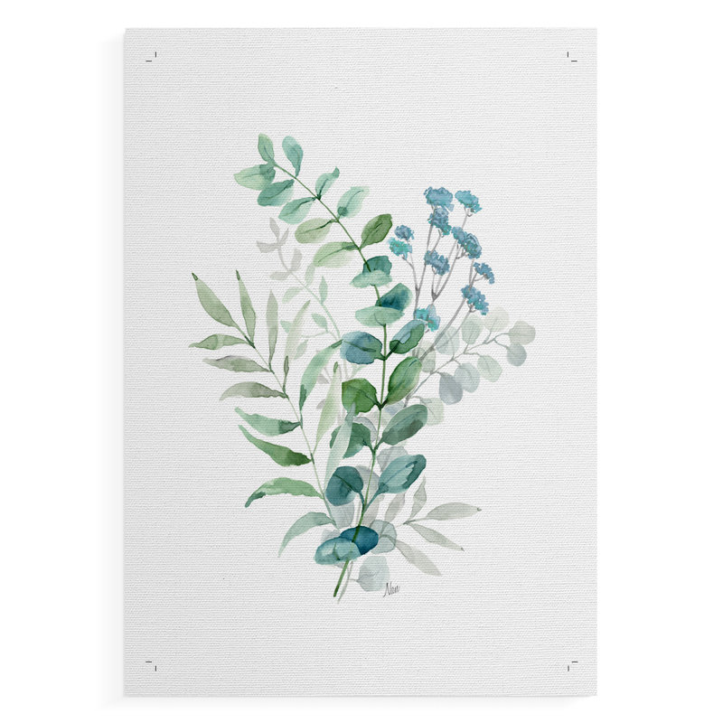 Blue Mist Eucalyptus II - Impression sur toile seulement - NON-CADRE, H 60 po x l 40 po