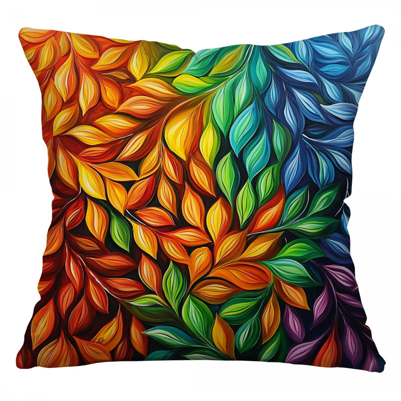 Coussin Leaves, Carré 14 po