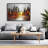 Abstract Red Skyline Print On Canvas