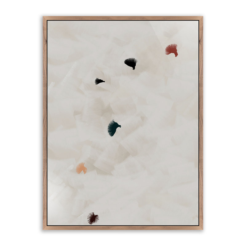 In Flight No 8 by Patricia Vargas - Floater Frame Painting, 60" H x 40" W, Rustic Walnut Framed