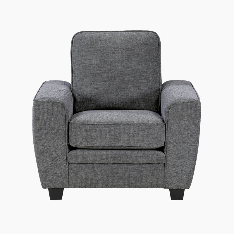 Fauteuil d'appoint 40 po Manasa, Chenille gris foncé