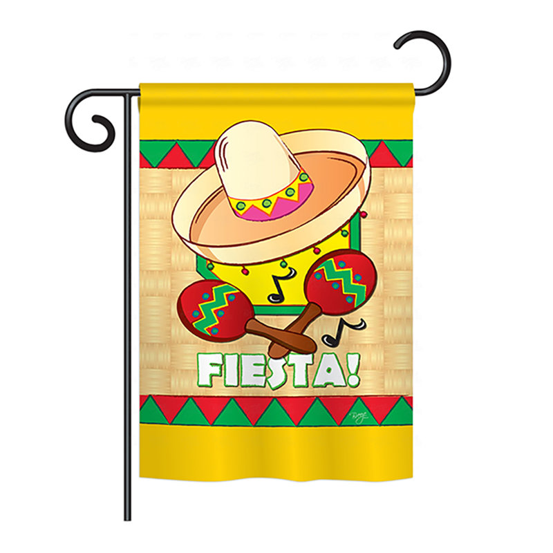 Drapeau de maison / jardin Fiesta, H 18,5 po x l 13 po