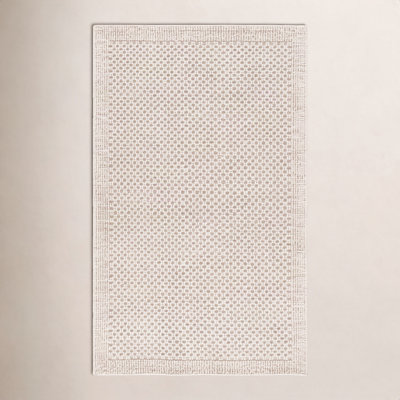 Hand-Woven Geometric Wool Rug