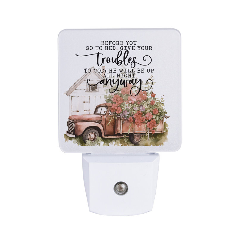 Dexsa Before You Go Night Light - LED Plug In Auto On/Off Inspirational Nightlight