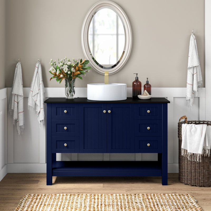 Pierpont 48'' Single Bathroom Vanity, Blue