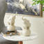 Cole And Grey Ceramic Trumpeting Elephant Decorative Sculpture With Round Base