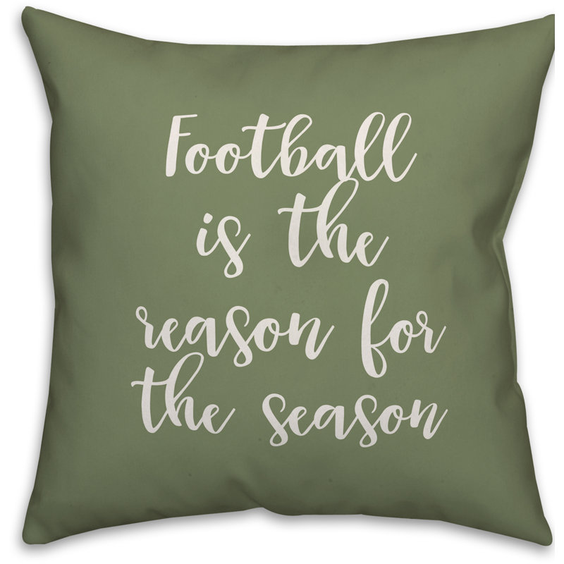  Coussin «Football is the Raison for the Season», Vert, Housse de coussin