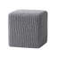Tabouret de pieds doux en coton gris tricoté à la main, dimensions de 16,51 pouces, trait attrayant, profond, large, grand