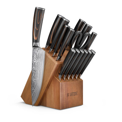 Ensemble de 15 couteaux de cuisine professionnels