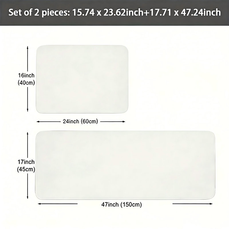 Tapis de cuisine noir et blanc à rayures pour ensemble de cuisine et d'entrée, ensemble 2 pièces