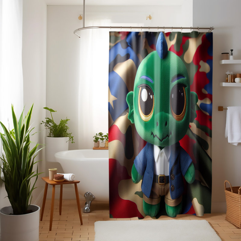 Rideau de douche abstrait Pari avec doublure inclus