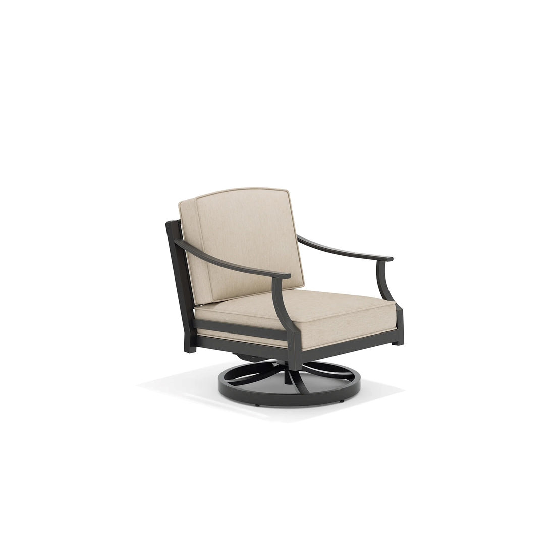  Tamarin Patio Aluminum Swivel Club Chair With Sunbrella Cushions