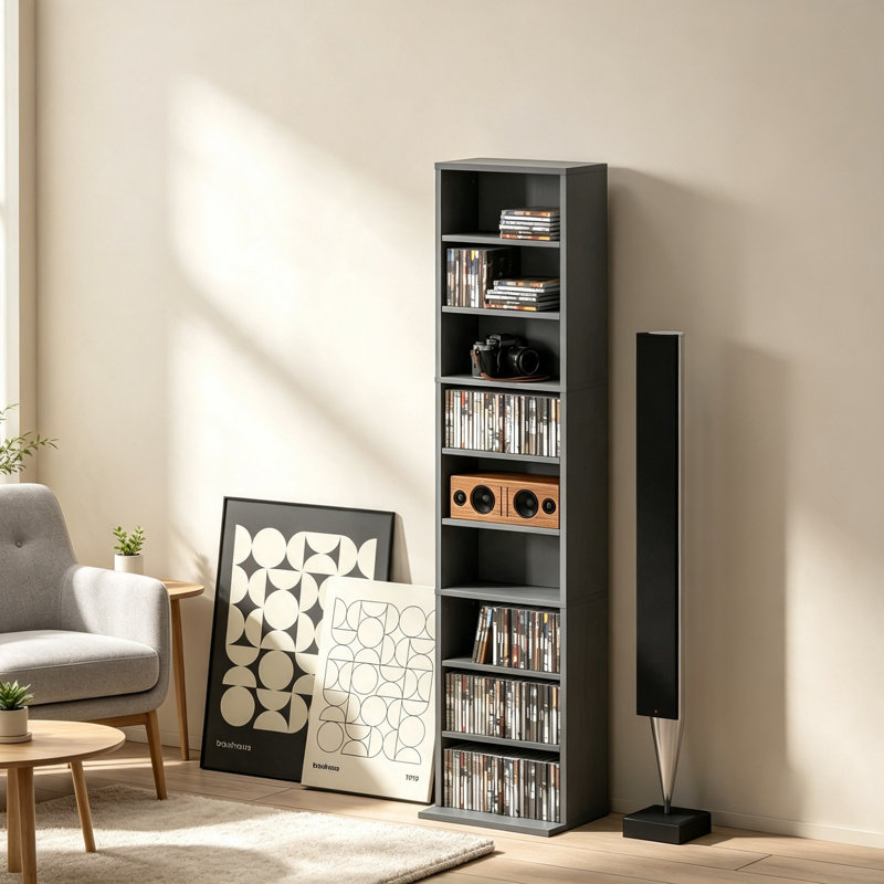 140 cm H Media Shelves