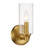 Single Light Wall Armed Sconce Candle Bulb with Satin Brass Finish