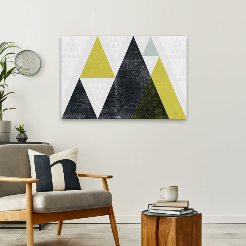 Abstract Geometric - Mod Triangles I, 24" H x 36" W