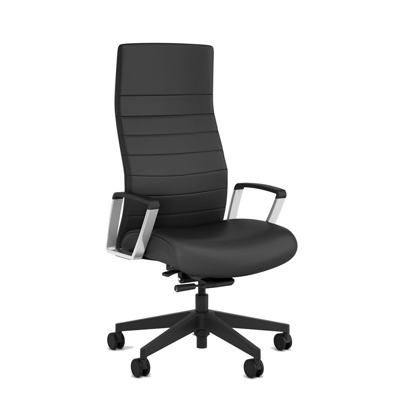 Fauteuil de direction à haut dossier, Noir, Noir