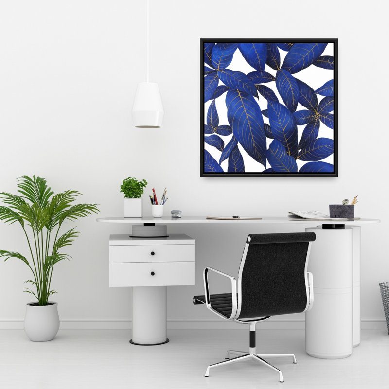 «Abstract Modern Blue Leaves»