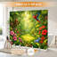 Cloison pliante 6 panneaux paravent Royal Tropical Jungle Fleurs éclatantes Feuillage vert dense Pépinière Toile Séparateur de pièce Cloison de protection autoportante Cloison d'intimité-131521408-131521410