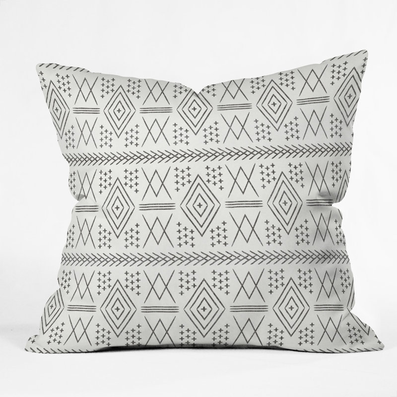 Little Arrow Design Co Vintage Moroccan Throw Pillow, Gray, 26" x 26"