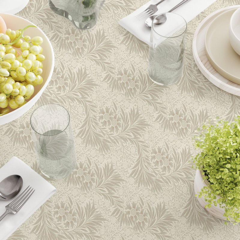 Rectangular Tablecloth, 100% Cotton, Floral 70, 120" x 52"
