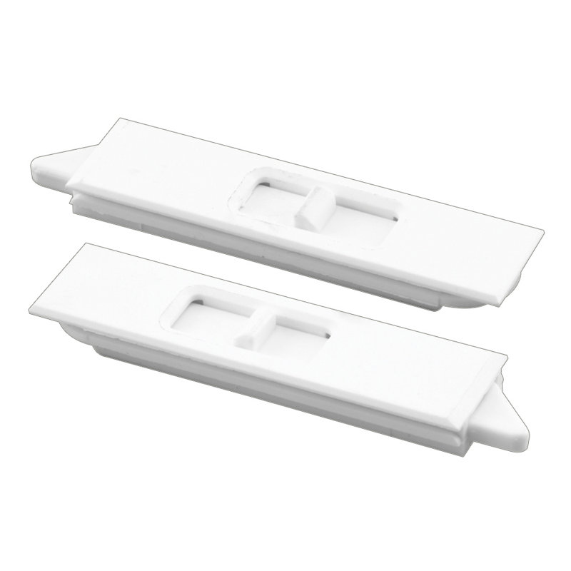 Prime-Line Tilt Latch Pair, White Plastic Construction, Spring-Loaded, Snap-In (1 Pair)
