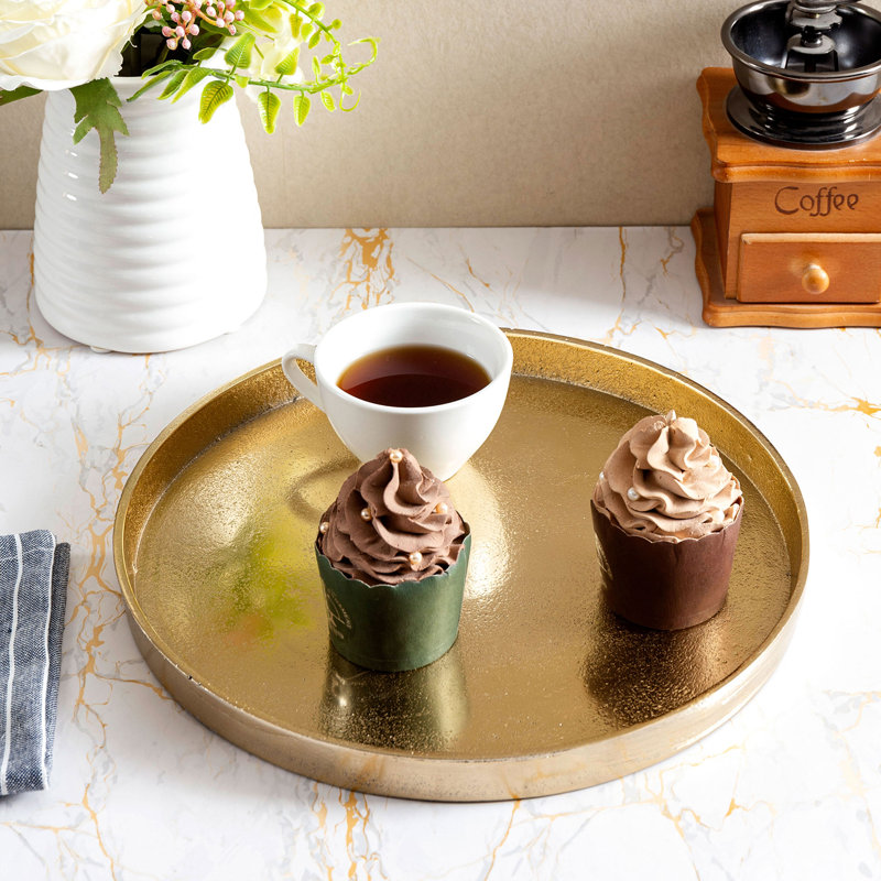 Round Aluminum Decorative Tray