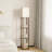 63'' Column Floor Lamp With Shelves and Bulb Included-440108902