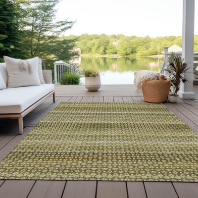 Tapis intérieur / extérieur vert lavable Vektura 