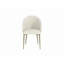 Ensemble de 2 chaises d'appoint en tissu blanc Cora