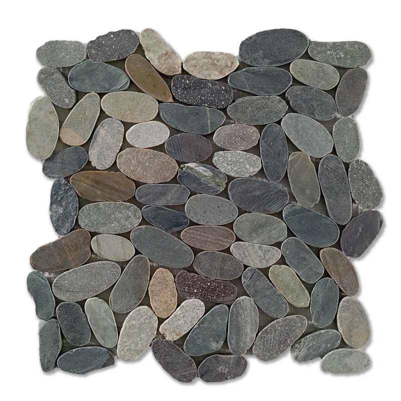 Carreau de mosaïque pour mur et plancher en pierre naturelle Hawaii 12 "x 12", Toba ovale